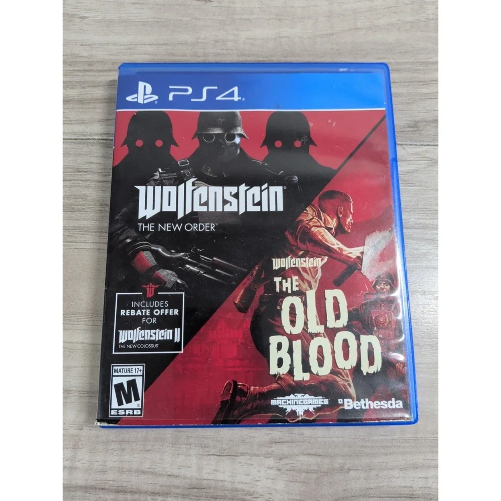 Wolfenstein The New Order + Old Blood (Sony PlayStation 4) - 2 Disc PS4